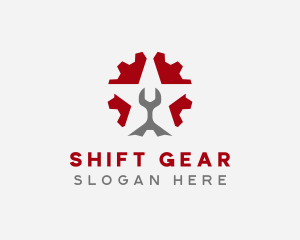 Mechanic Gear Wrench logo design