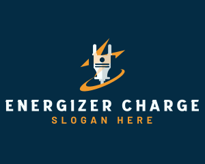 Electricity Plug Lightning logo design