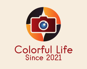 Colorful Camera Emblem  logo design