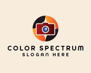 Colorful Camera Emblem  logo design