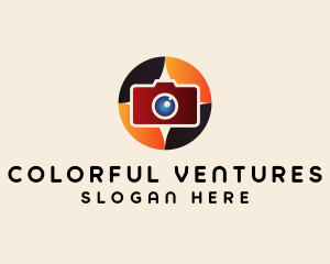 Colorful Camera Emblem  logo design