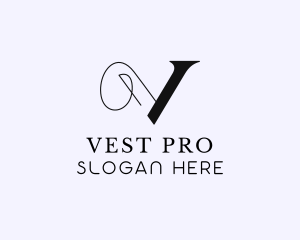 Beauty Brand Letter V logo design