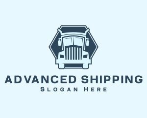 Logistics Shipping Truck logo