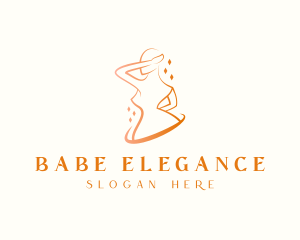 Elegant Nude Woman logo design