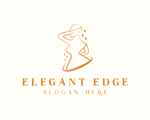 Elegant Nude Woman logo design