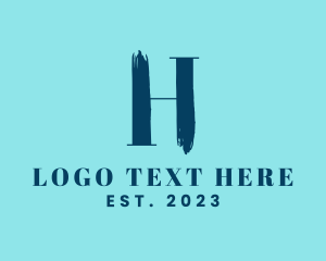 Brush Stroke Letter H logo