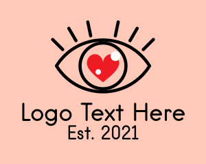 Minimalist Heart Eye  logo
