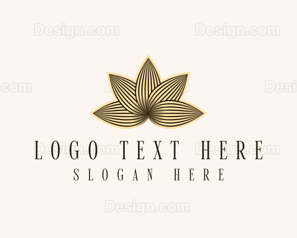 Gold Lotus Leaves Logo