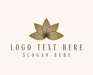 Gold Lotus Leaves logo