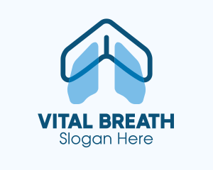 Blue Respiratory Lungs logo