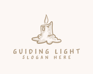 Melted Wax Candle logo design