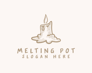 Melted Wax Candle logo design