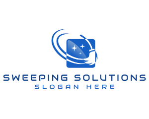 Broom Cleaner Sweep logo design