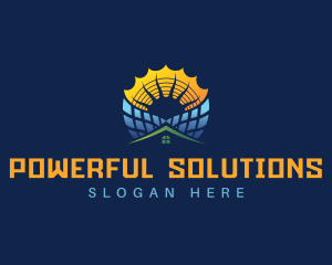 Home Solar Panel logo design