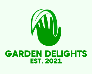 Green Hand Plant  logo design