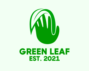 Green Hand Plant  logo design