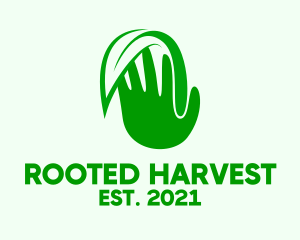 Green Hand Plant  logo design