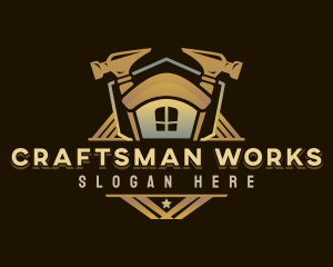 Hammer Builder Construction logo design