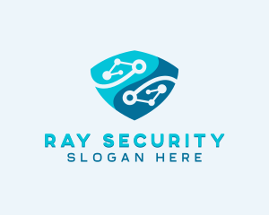 Tech Security Shield logo design