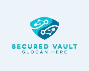 Tech Security Shield logo design