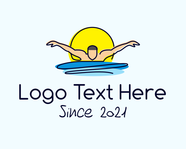 Swimming Lesson logo example 1
