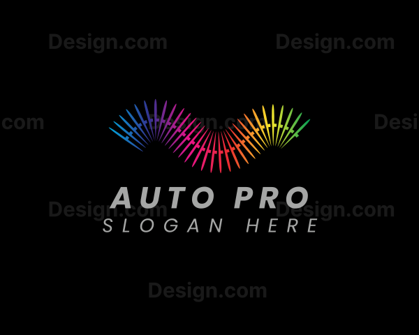 Abstract Rainbow Wave Logo