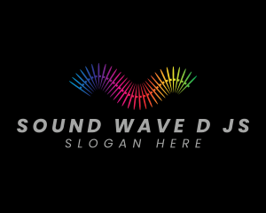 Abstract Rainbow Wave logo design