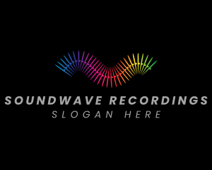 Abstract Rainbow Wave logo design