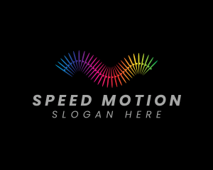 Abstract Rainbow Wave logo design