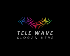 Abstract Rainbow Wave logo design