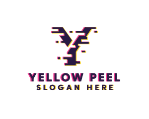 Pixel Tech Letter Y logo design