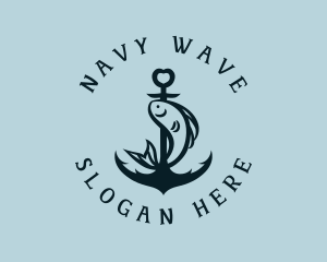 Navy Anchor Fish logo