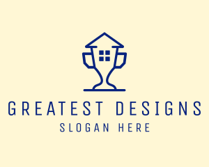 Best House Trophy logo design