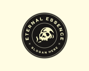 Skull Smoking Cigarette logo