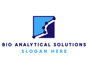 Blue Analytics Chart logo design