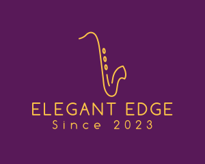 Elegant Saxophone Music logo design