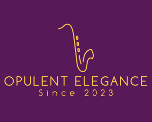 Elegant Saxophone Music logo design