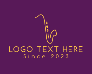 Saxophone - Elegant Saxophone Music logo design
