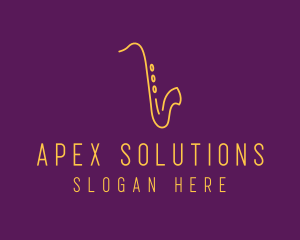 Elegant Saxophone Music logo design