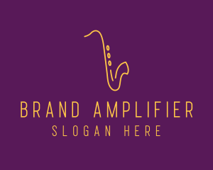 Elegant Saxophone Music logo design