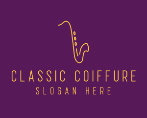 Elegant Saxophone Music logo design