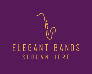 Elegant Saxophone Music logo design