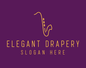 Elegant Saxophone Music logo design