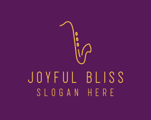 Elegant Saxophone Music logo design