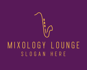 Elegant Saxophone Music logo design