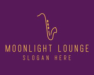 Elegant Saxophone Music logo design