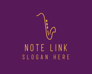 Elegant Saxophone Music logo design