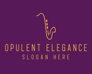 Elegant Saxophone Music logo design