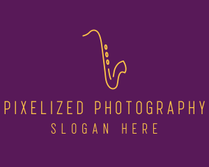 Elegant Saxophone Music logo design