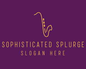 Elegant Saxophone Music logo design